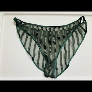 NWOT Kiki de Montparnasse Striped Underwear Green
